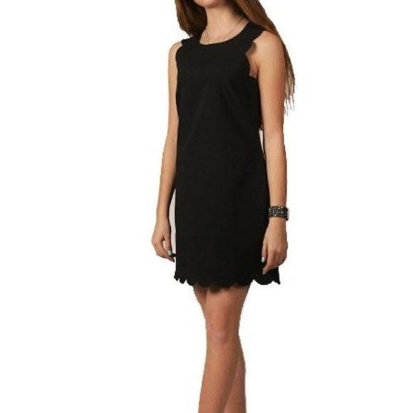 NWT JCrew Navy Scalloped Shift Dress - Picture 2 of 2